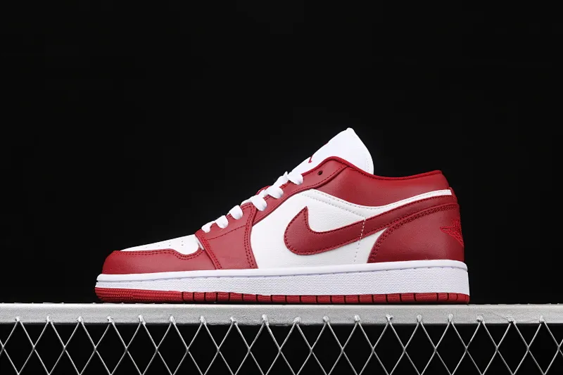 All categories Air Jordan Jordan series basketball shoes Air Jordan 1 Low New version Air Jordan 1 Low AJ1 Joe 1 low top leather white and red cultural and leisure sports sneakers 558553-611